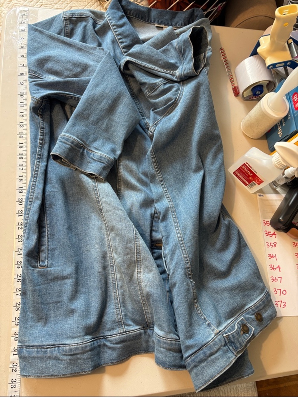 Woman Within Denim Jean Jacket Plus Size 32W XXXL Classic Preppy Teacher Comfort - Picture 9 of 13